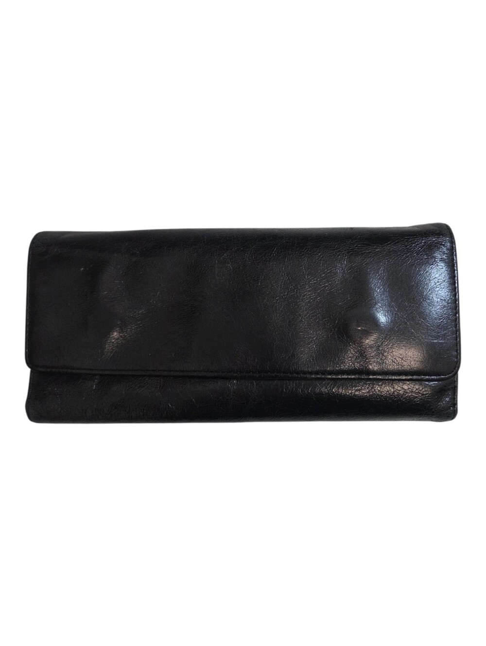 HOBO International Black Sadie Trifold Clutch Wallet With Separate Coin Purse